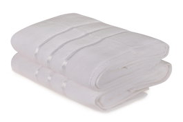 Mijölnir Dolce Juego de Toallas de Baño Blanco (2 Piezas) de Microalgodón